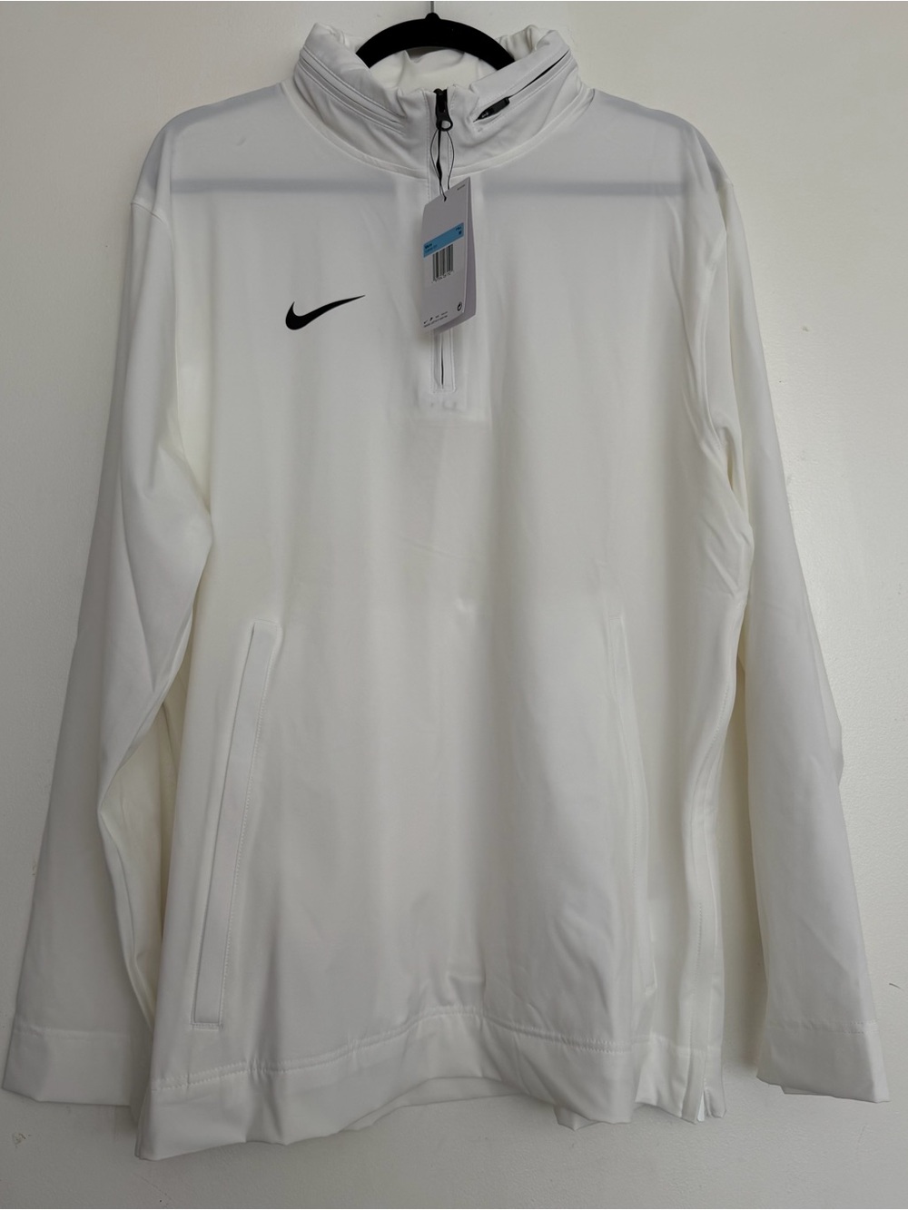 Nike Men’s Long Sleeve Coach Jacket White Size Medium